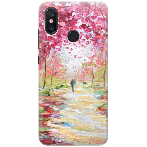 фото Re:pa накладка transparent для xiaomi mi 8 с принтом "весенняя роща"