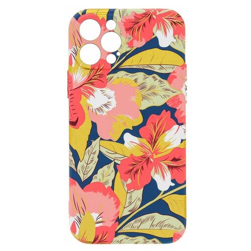 фото Силиконовый чехол luxo для apple iphone 12 pro max с рисунком цветы j8