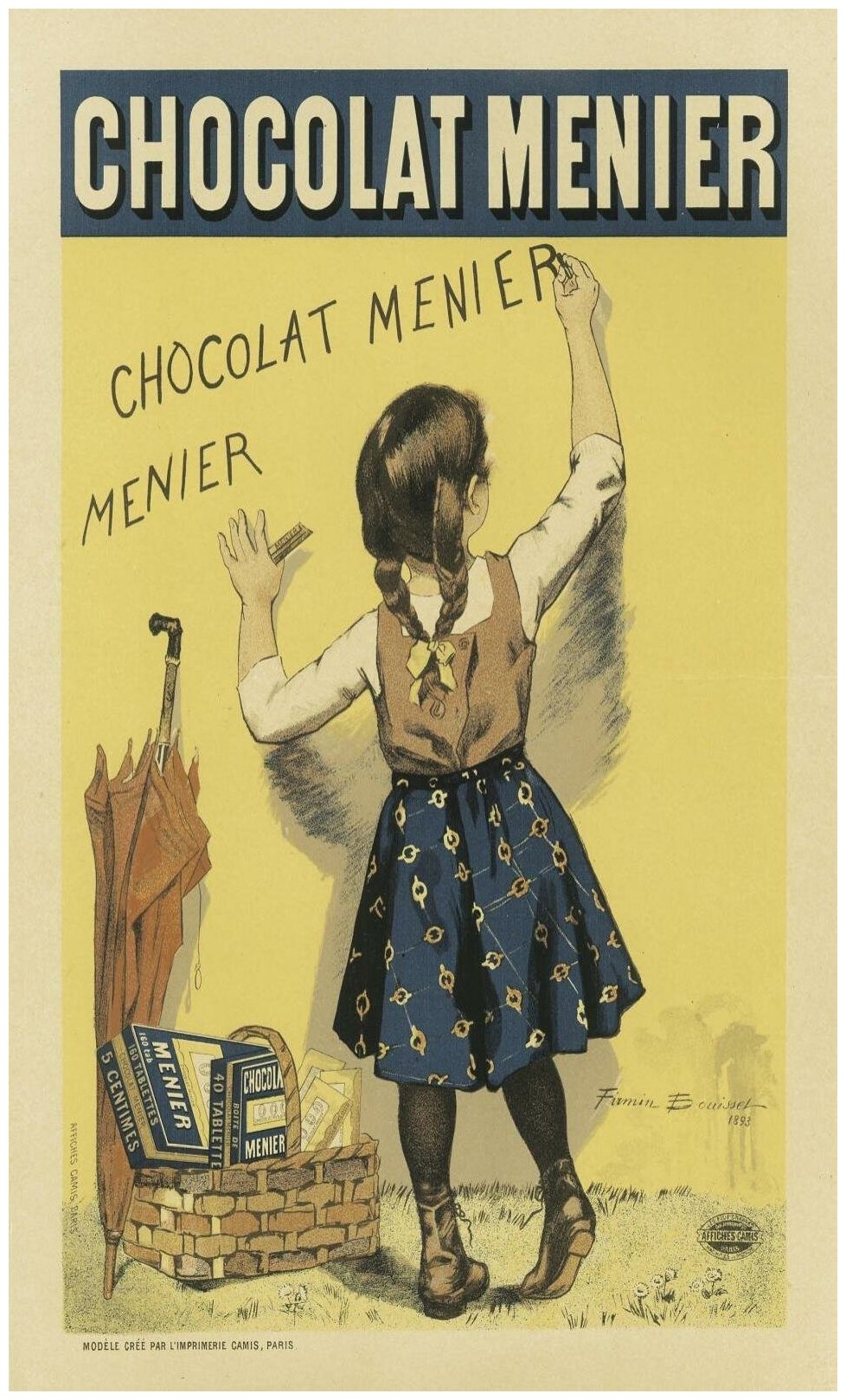 Постер / Плакат / Картина Рекламный плакат - Шоколад Chocolat Menier 40х50 см в раме