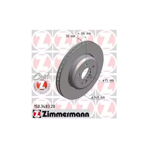 ZIMMERMANN 150348320 Диск тормозной 1шт