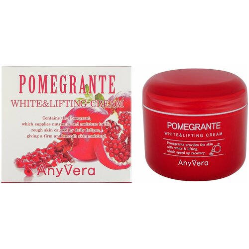 ANYVERA Cream Pomegrante Омолаживающий крем с экстрактом граната 100 мл jigott крем с экстрактом граната для яркости кожи pomegranate shining cream 70 мл