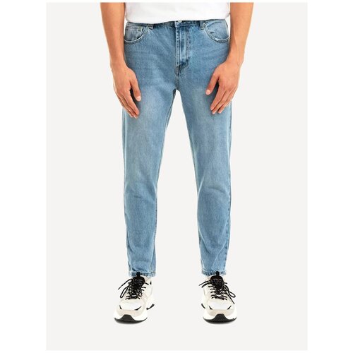 фото Шорты джинсовые зауженные с обрезанными краями befree 2239701701-102-28 голубой индиго размер 28