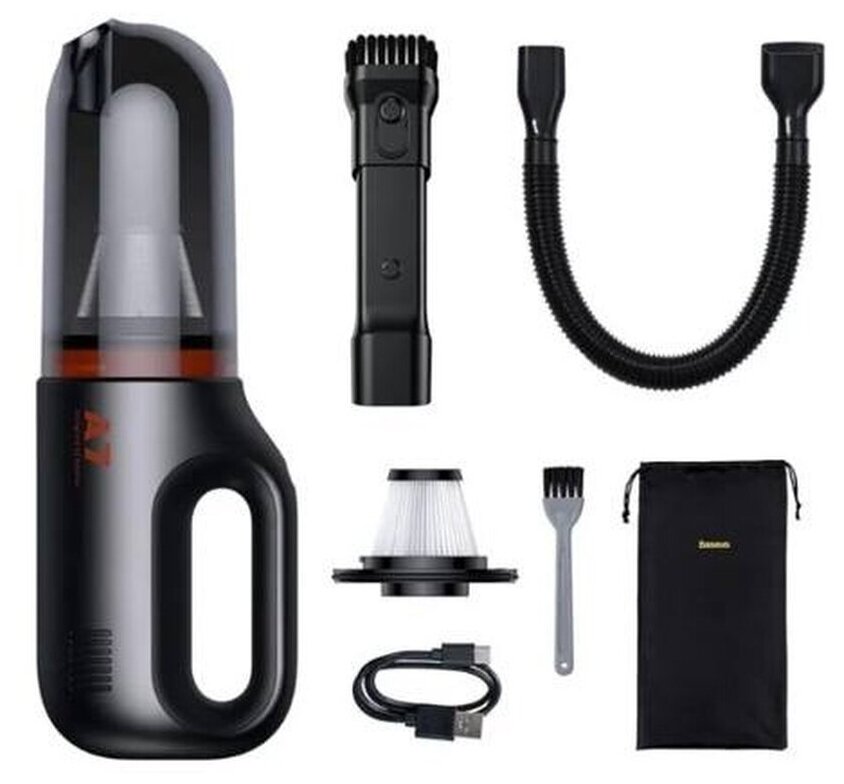 Компактный беспроводной пылесос Baseus A7 Cordless 2000 mAh 6000Pa Серый космос VCAQ020013