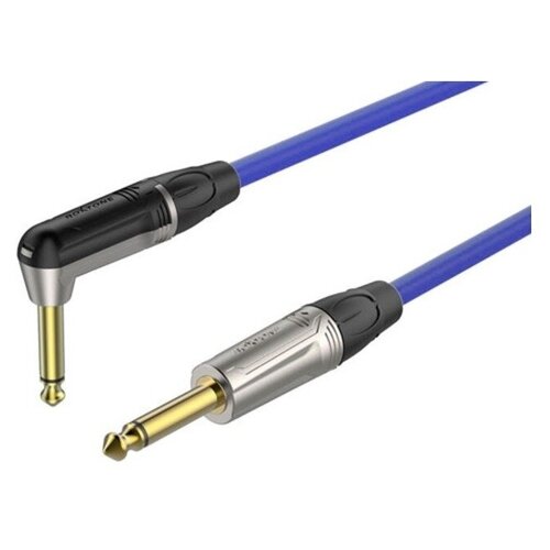 Кабель аудио 1xJack - 1xJack Roxtone TGJJ110-TBU/3 3.0m инструментальный кабель jack 6 3 jack 6 3 угловой моно 3м 6 5мм зеленый