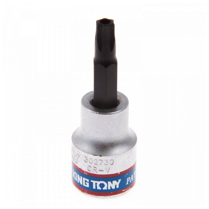 Насадка (бита) торцевая 3/8" TORX T30 50 мм с отверстием KING TONY 302730