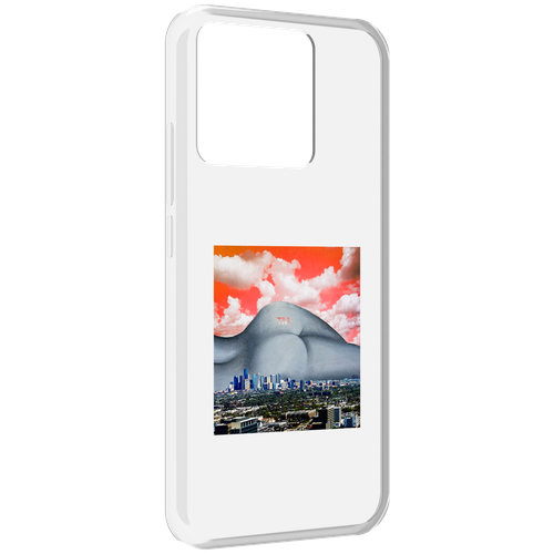 Чехол MyPads город с девушкой на фоне для Xiaomi Redmi 10A задняя-панель-накладка-бампер