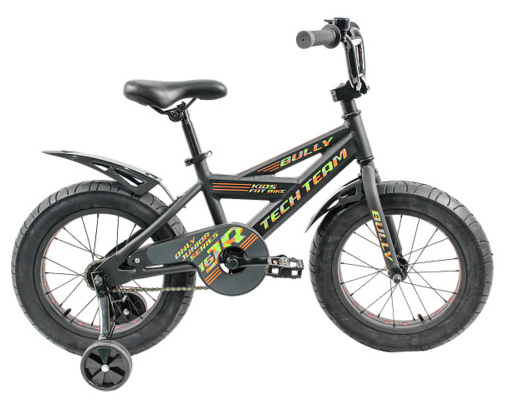 Велосипед детский TechTeam Bully 16" Fat Bike, черный