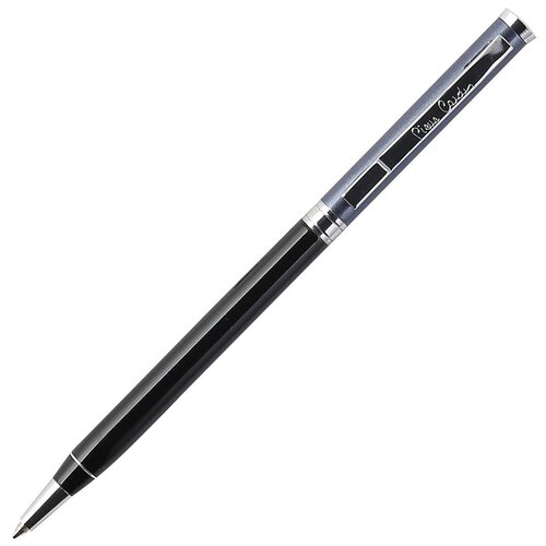 Ручка шариковая Pierre Cardin GAMME, алюминий/нержавеющая сталь, цвет черный-синий металлик (PC0890BP)