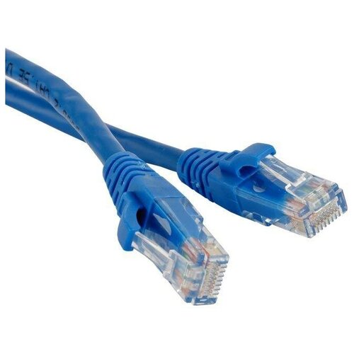 TWT Патч-корд RJ45 - RJ45, 4 пары, UTP, категория 5е, 1 м, синий, TWT TWT-45-45-1.0-BL модуль vcom rj 45 rj 45 проходной кат 5e 10 шт в уп ке