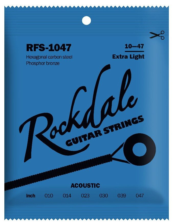 ROCKDALE RFS-1047 струны для акустической гитары, фосфорная бронза, 10-47