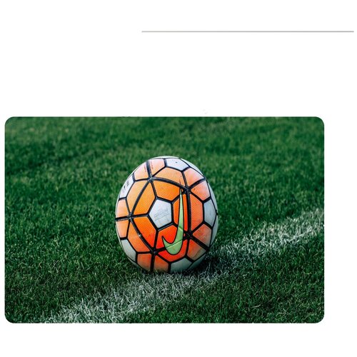 Коврик для мыши 420*290*3 CoolPodarok Футбол Футбольный мяч Найк Оранжевый Трава