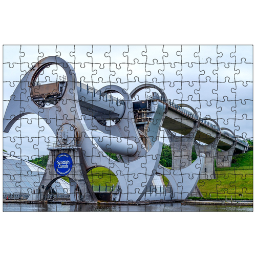 фото Магнитный пазл 27x18см."falkirk wheel, судоподъемник, лодка лифт" на холодильник lotsprints