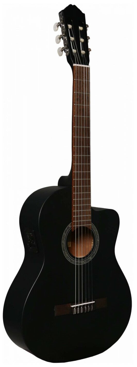 ALMIRES CEC-15 BKS классическая эл-ак. гитара с вырезом, ель/кр. дерево, цвет черный