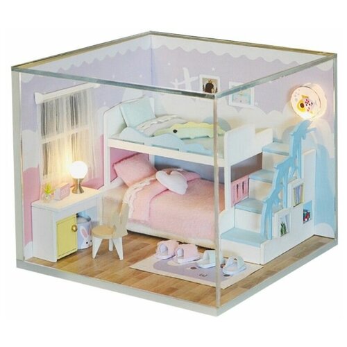 Интерьерный конструктор / Сборная модель / Румбокс Дом: Спальня принцессы (с защитным куполом)