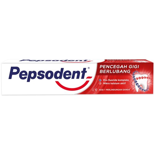 Зубная паста Pepsodent Cavity Fighter, 190 мл, 190 г, белый-красный