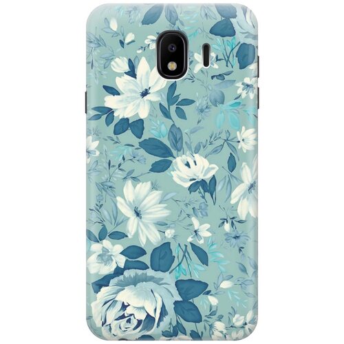 фото Re:paчехол - накладка artcolor для samsung galaxy j4 (2018) с принтом "цветы на голубом"