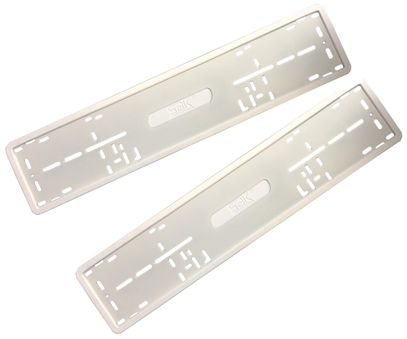 Рамки номерного гос знака силикон белые комплект (2шт)