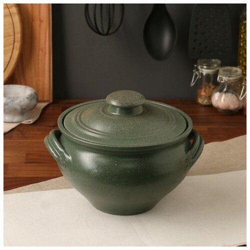 Красная глина Супник с ручками 