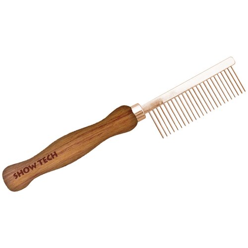 SHOW TECH Wooden Comb расческа для жесткой шерсти 18 см, с зубчиками 2,3 мм, частота 2 мм show tech расческа для шерсти средней жесткости pro wooden comb