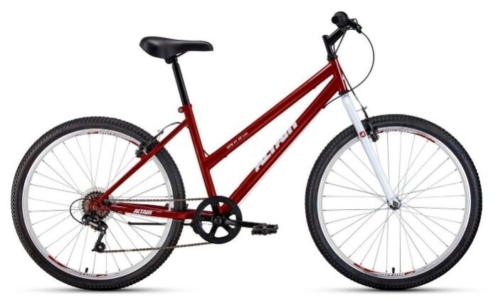 Велосипед ALTAIR MTB HT 26 low (26" 6 ск. рост 15") 2020-2021, красный/белый, RBKT1M166004
