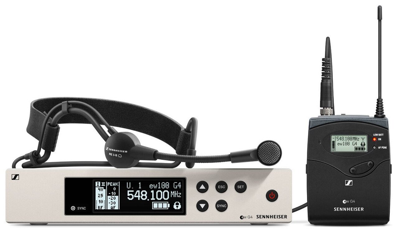 Sennheiser EW 100 G4-ME3-A головная радиосистема серии G4 Evolution 100 UHF (516-558 МГц)