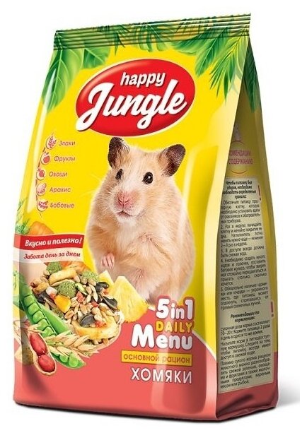 Happy Jungle корм для хомяков 400 гр (10 шт)