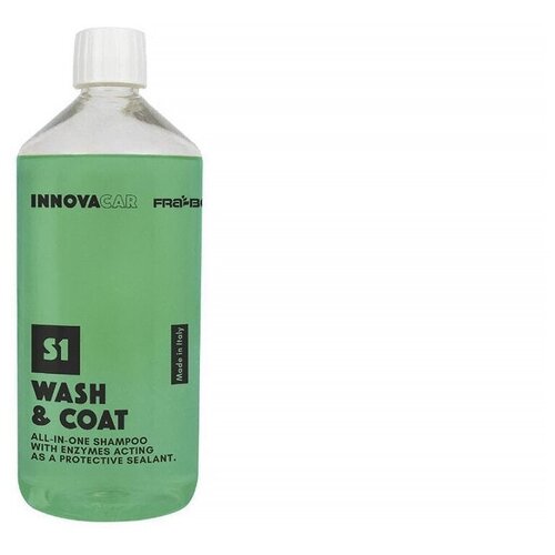 S1 Wash&Coat 1L - Нано автошампунь с энзимами, защитой и гидрофобным эффектом All in One / INNOVACAR