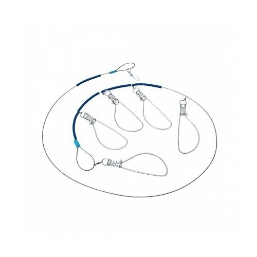 Кукан метал.(трос) 5-ти карабиновый длинна 1,5 м кукан метал трос с поплавком 7 ми карабиновый длинна 1 5 м