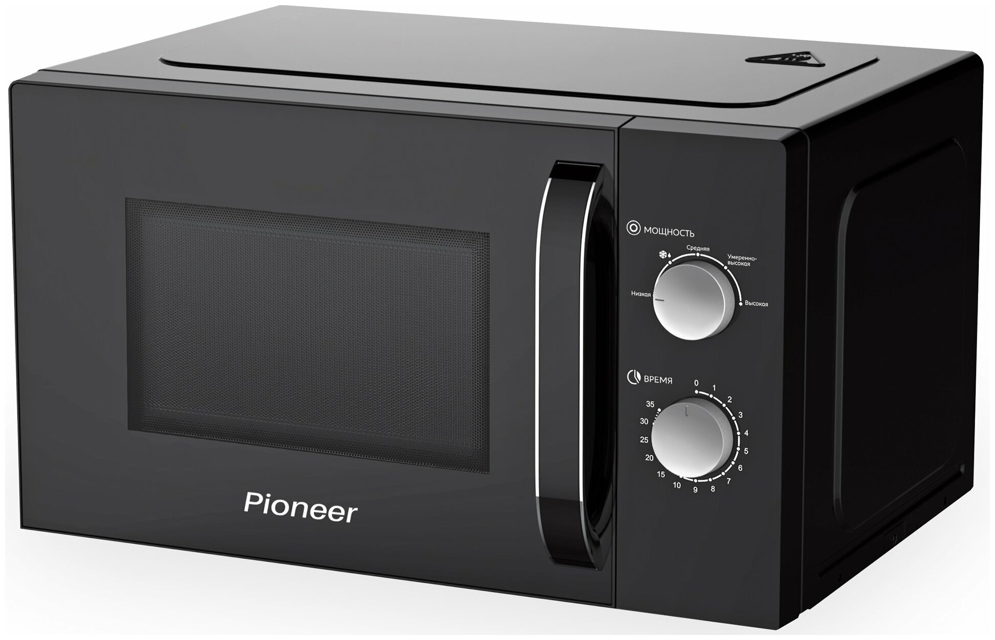 Микроволновая печь Pioneer MW355S с 5 уровнями мощности авторазмораживанием и таймером 800 Вт