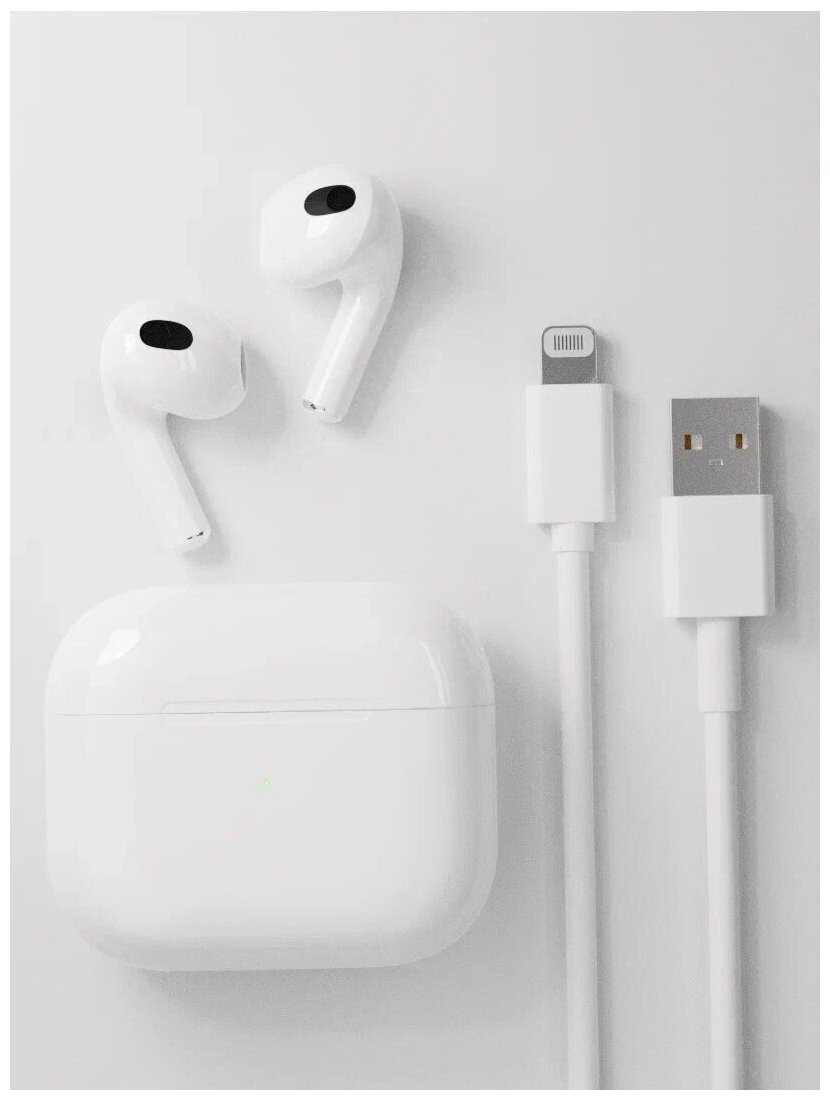 Наушники беспроводные Uzay TWS-3-01 (MagSafe), белые - фото №3