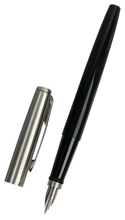 Ручка перьевая Parker Jotter Black Chrome Original F60, пластиковый корпус, 0,8 мм