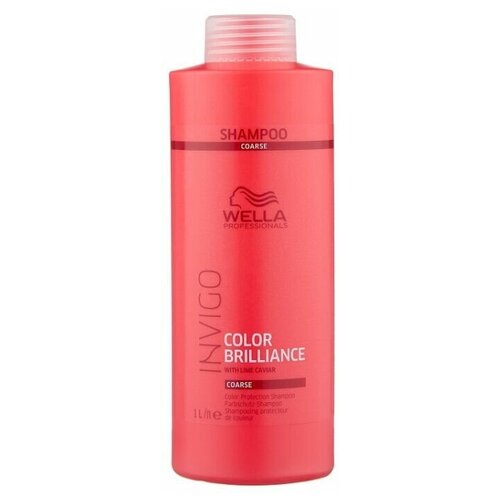 Wella Invigo Color Brilliance Shampoo - Шампунь для защиты цвета окрашенных жёстких волос 1000 мл шампунь для защиты цвета окрашенных жестких волос invigo color brilliance 1000 мл
