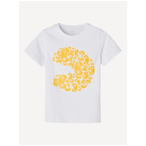 name it, футболка для мальчика, Цвет: белый, размер: 122-128