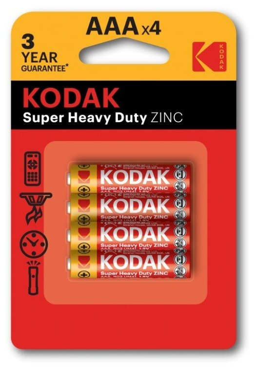 Батарейки Kodak R03 Super Heavy Duty K3AHZ-4 BL4 (48)