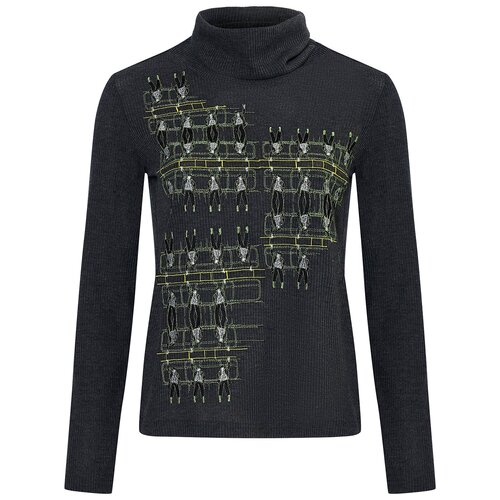 фото Лонгслив с вышивкой ola ola (fw22/05_05/gy) m