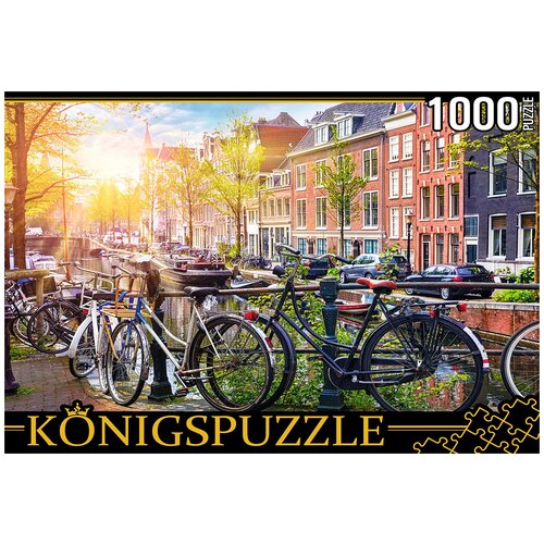 пазл konigspuzzle нежный натюрморт с сиренью фk1000 6636 1000 дет разноцветный Пазл Konigspuzzle Нидерланды. Велосипеды в амстердаме, ШТK1000-6794, 1000 дет., разноцветный