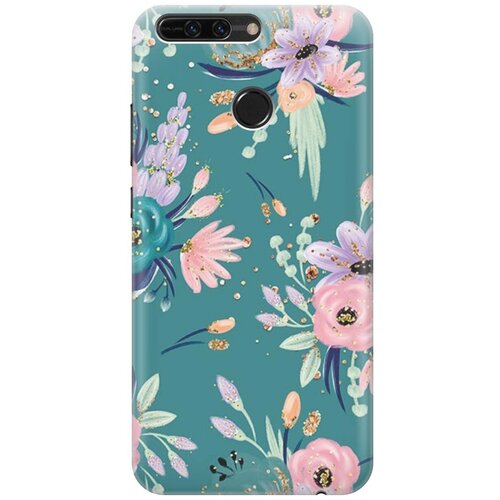 фото Re:pa накладка transparent для sony xperia l1 с принтом "цветы и золотые блестки"