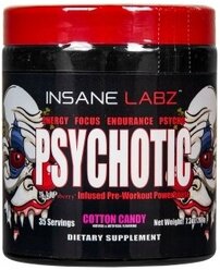 Insane Labz Psychotic, 208-219 г / 35 порций, Cotton Candy / Сахарная Вата, 208 г