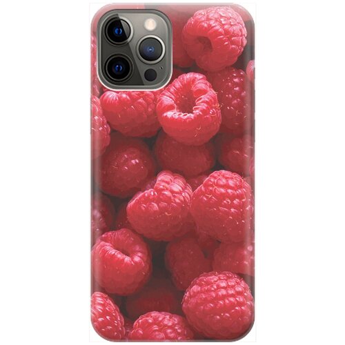фото Re:pa накладка transparent для apple iphone 12 pro max с принтом "малинки"