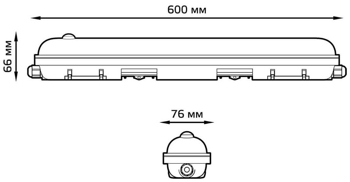 Линейный светильник gauss СПП-176 864424218-S, 18 Вт, кол-во ламп: 1 шт., 4000 К, цвет арматуры: серый, цвет плафона: белый - фотография № 5
