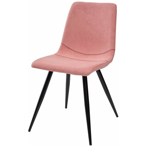 фото Стул padova ( 4 штуки ) мягкий, для кухни, для гостиной, ткань, цвет - розовый, на черном металлическом каркасе, со спинкой / uf860-05b / (м сити) m-city m city