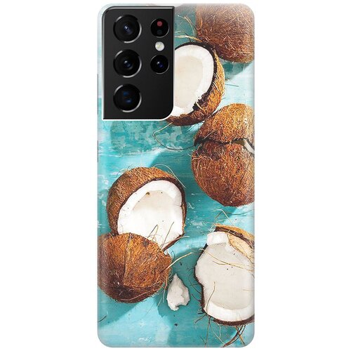 фото Re:pa накладка transparent для samsung galaxy s21 ultra с принтом "кокосы"
