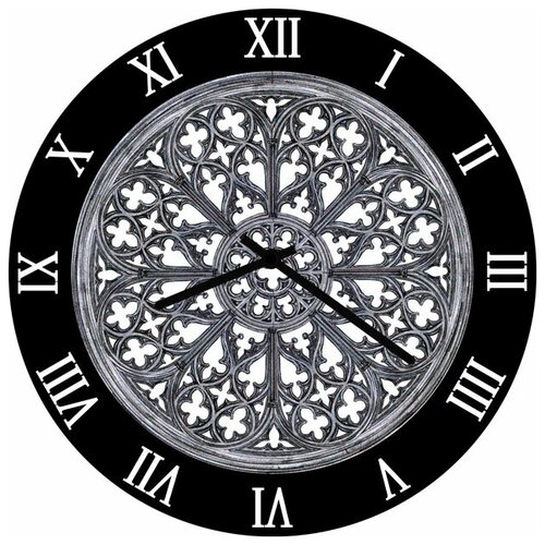 фото Svs настенные часы svs 3002818 серый узор