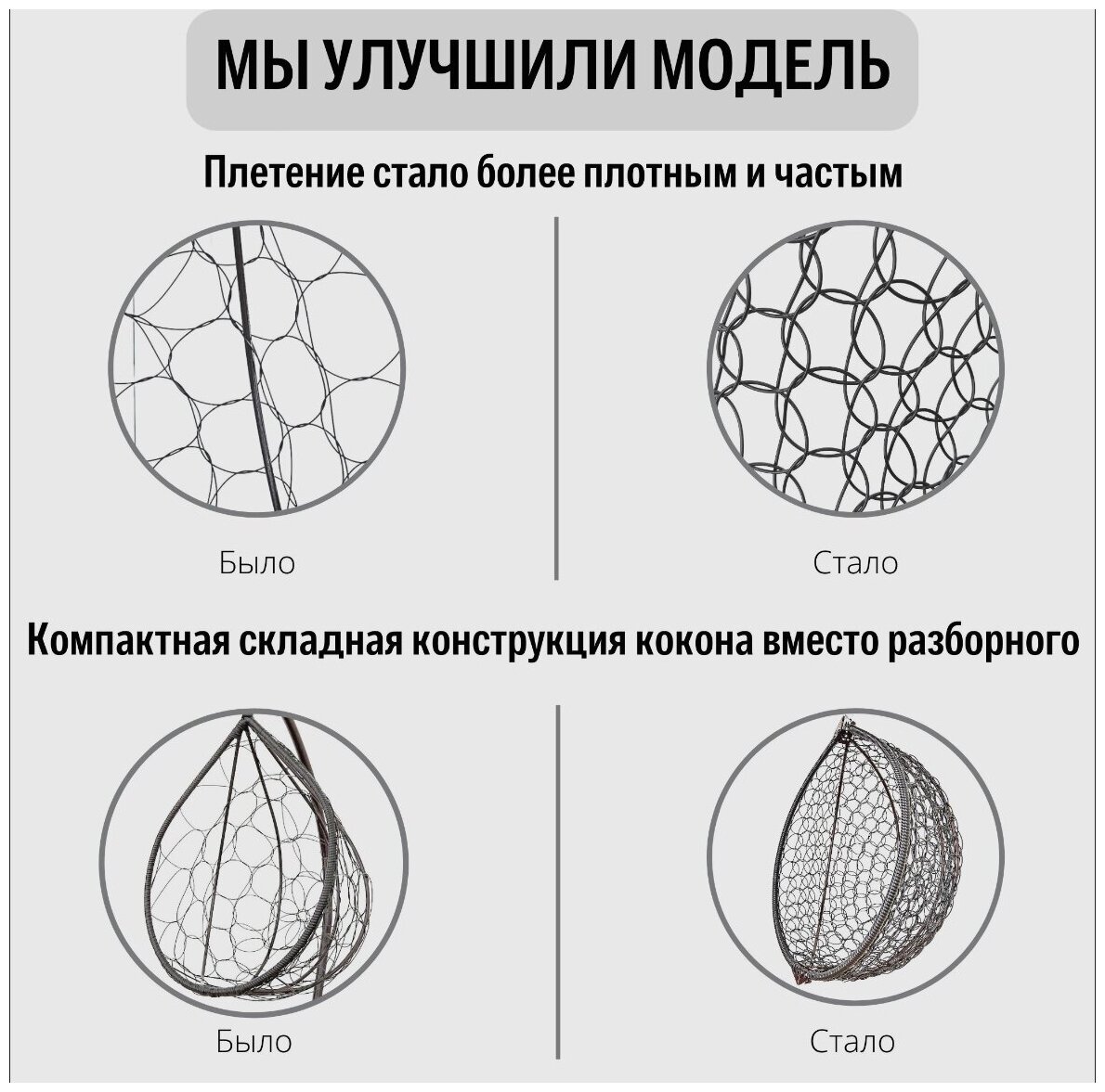 Подвесное кресло, Садовые качели, Качели подвесные, Качели гнездо Smile Ажур Стандарт STULER - фотография № 10