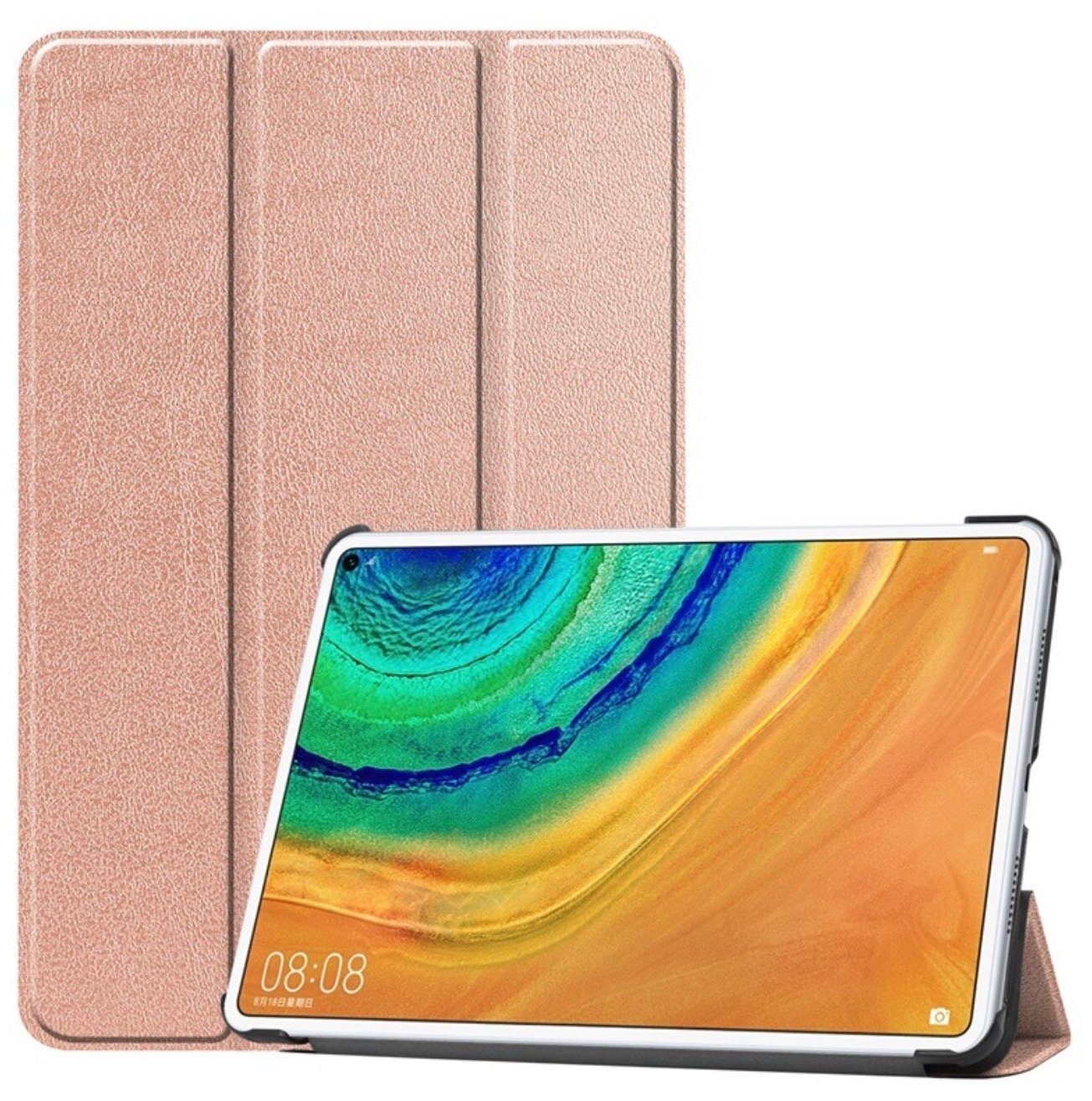 Чехол-обложка MyPads для Huawei MatePad Pro 5G LTE 10.8 (MRX-W09) / Huawei MatePad Pro 10.8 (2021) WRR-W09 тонкий умный кожаный на пластиковой ос.