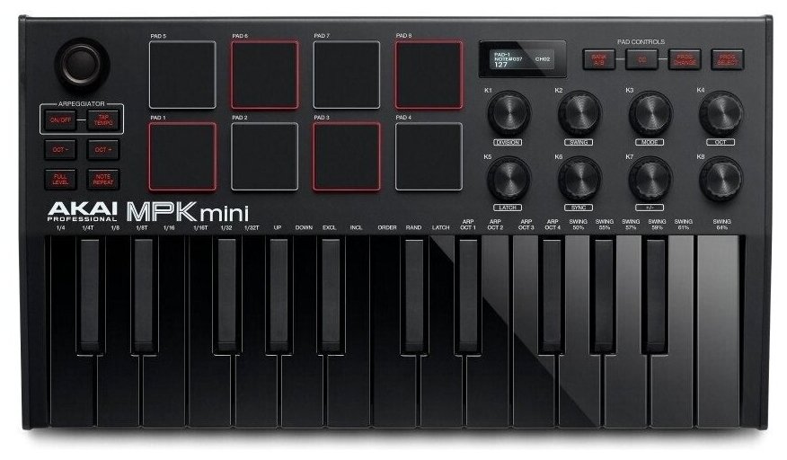 MIDI- 25  AKAI MPK Mini MK3 Black