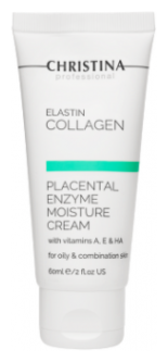 Увл. крем для жирной кожи ElastinCollagenPlacentalEnzymeMoisture Cream withVit. A, E & HA for oily- 60мл