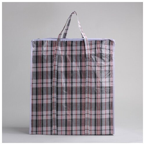 фото Сумка хоз. 56917 клетка 45*50*20, черный 169946 сима-ленд