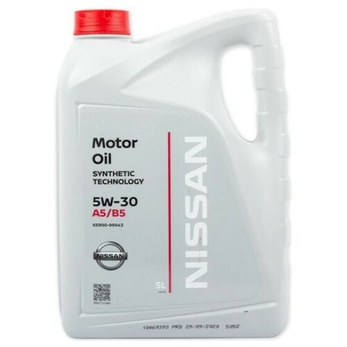 Моторное масло Nissan Motor Oil 5W-30 A5/B5, 5 л