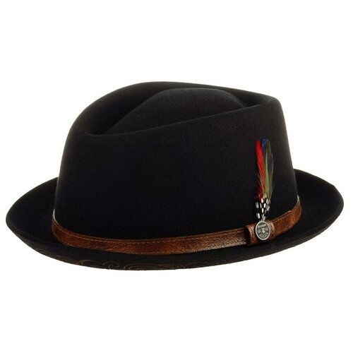 фото Шляпа stetson, шерсть, утепленная, размер 63, черный